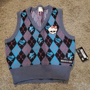 Monster High Blue and Pink Knit Vest